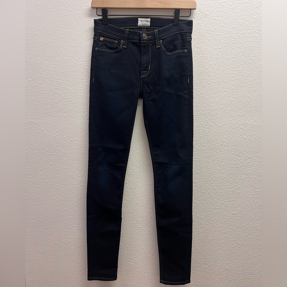 Hudson Jeans Nico Mid-Rise Super Skinny Jeans Dark Wash Size 25